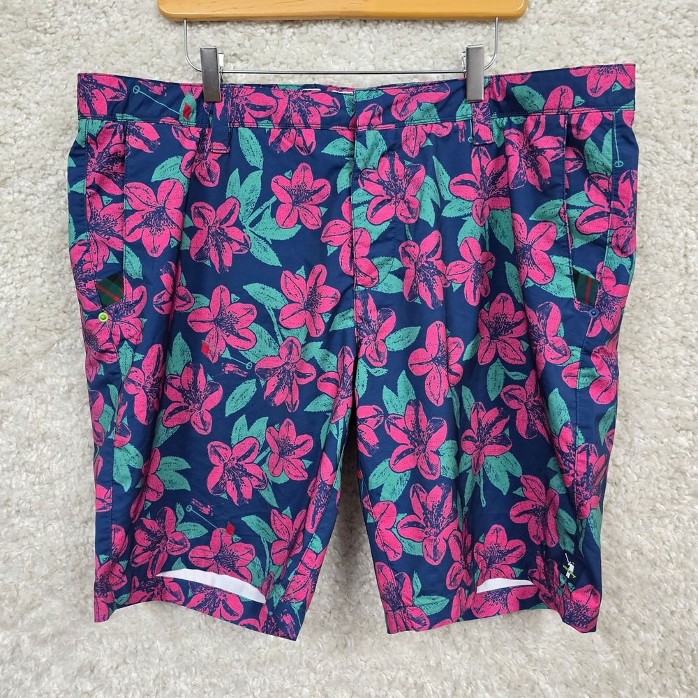 William Murray Swim‎ Shorts Mens 40 Navy Pink Floral Golf Trunks